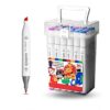 HASTAP Artists 24pcs Double Tipped Broad Chisel And Fine Alcohol based Art Supplies Marker Set - LXINDIA.COM