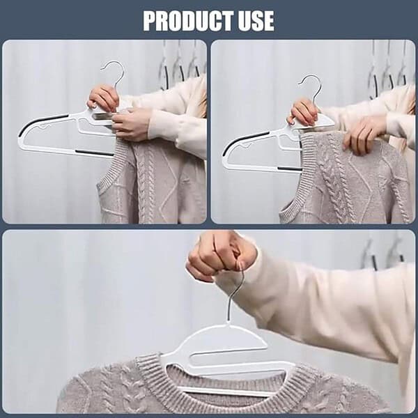 HASTHIP 10 Pack Plastic Clothes Hangers 3 - LXINDIA.COM