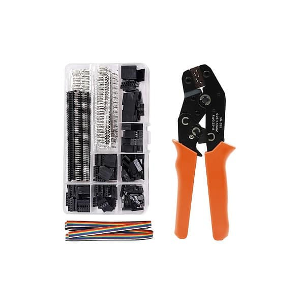 HASTHIP Wire Crimping Tool Wire Cutter Ratchet Wire Crimper Set with 1550PCS Dupont Connectors Male and Female Pin A - LXINDIA.COM