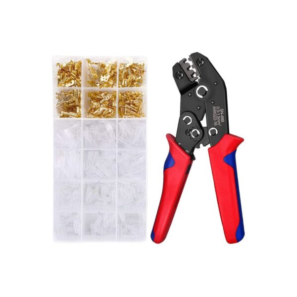 HASTHIP Wire Terminals Crimping Tool Kit with 600PCS MaleFemale Wire Spade Connectors - LXINDIA.COM