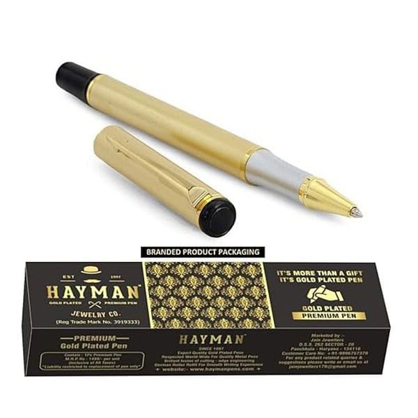 HAYMAN 24 CT Gold Plated Premium Roller Ball Pen - LXINDIA.COM