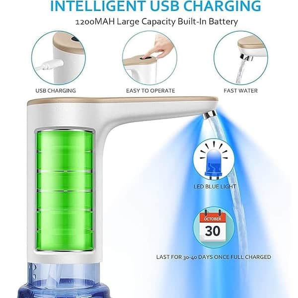 HETVIN Portable 5 Gallon Water Bottle Pump Mini Electric Water Dispenser 2 - LXINDIA.COM