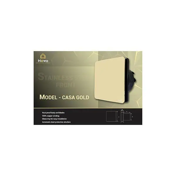 HEWA Casa 150mm Exhaust fan GOLD - LXINDIA.COM