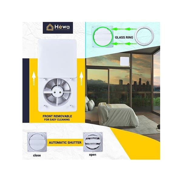 HEWA Casa 150mm Exhaust fan WHITEB - LXINDIA.COM