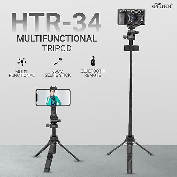 HIFFIN HTR 34 Selfie Stick Tripod with Wireless Remote1 - LXINDIA.COM