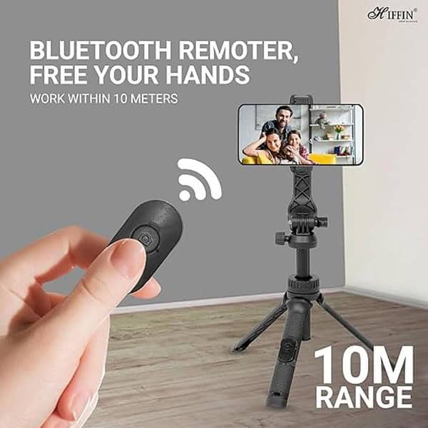 HIFFIN HTR 34 Selfie Stick Tripod with Wireless Remote2 - LXINDIA.COM