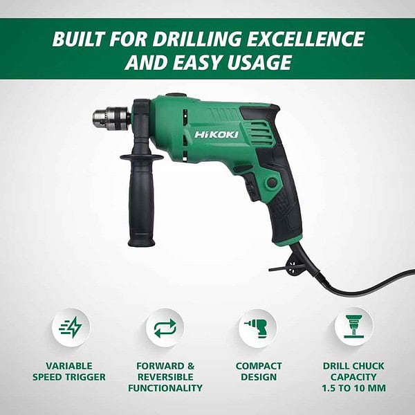 HIKOKI Corded Impact Drill With Variable Speed Trigger2 - LXINDIA.COM