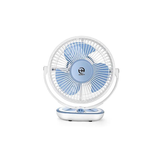 HM Starlite 300 MM 12 Inch Table Fan Blue White - LXINDIA.COM