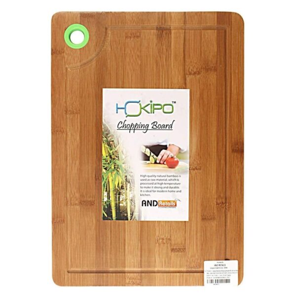 HOKIPO Large Thick Bamboo Wood Chopping Board 40x28 x1.5 cm - LXINDIA.COM