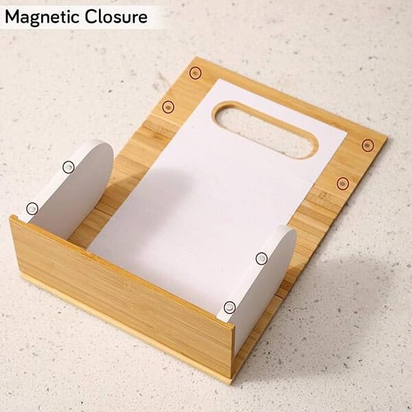 HOKIPO Magnetic Wooden Tissue Box Holder AR 5050 3 - LXINDIA.COM