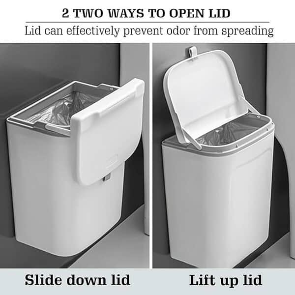 HOKIPO Plastic Hanging Wall Mounted Dustbin 2 - LXINDIA.COM