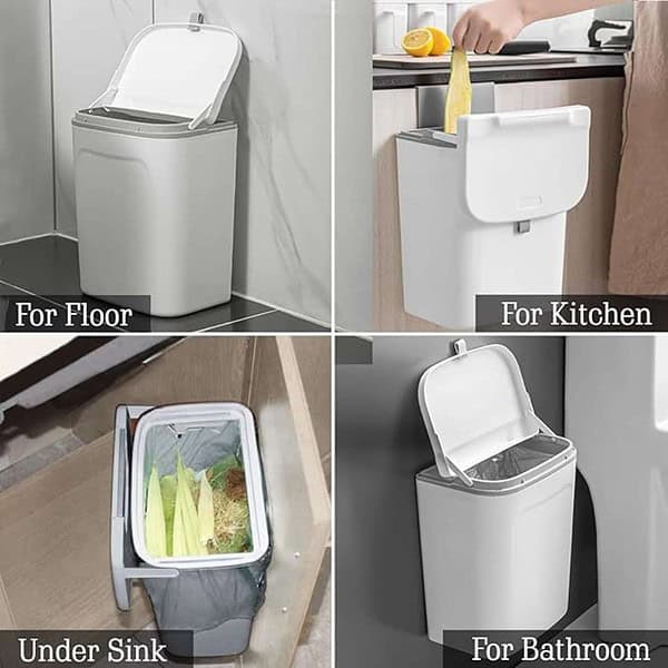 HOKIPO Plastic Hanging Wall Mounted Dustbin 3 - LXINDIA.COM