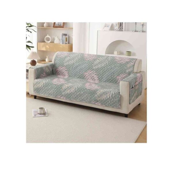 HOKIPO Polyester 1 Seater Quilted Sofa Cover b - LXINDIA.COM