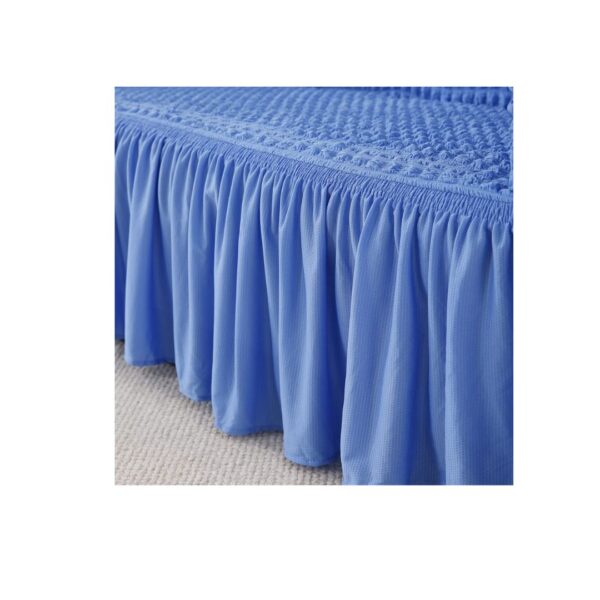 HOKIPO Stretchable Elastic 2 Seater sofa coverSky Blue c - LXINDIA.COM