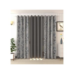 HOME UTSAV Premium 3 Piece Curtains for Long Door 9 Feet Grey - LXINDIA.COM