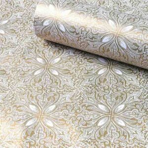 HOMEMATES Self Adhesive Wallpaper Golden Flowers - LXINDIA.COM