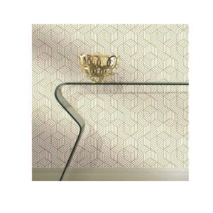 HOMEMATES Self Adhesive Wallpaper Waterproof 45 X 304 CM Golden Hexagon - LXINDIA.COM