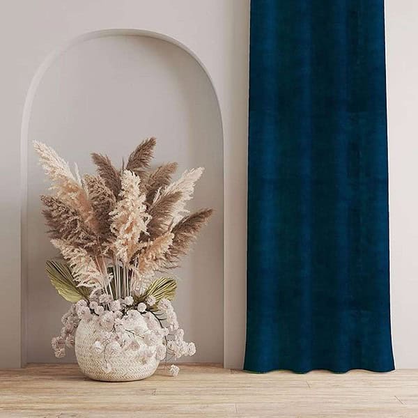 HOMEMONDE Set of 2 Velvet Curtains Long Door 9 Feet blue 1 - LXINDIA.COM