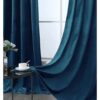 HOMEMONDE Set of 2 Velvet Curtains Long Door 9 Feet blue - LXINDIA.COM