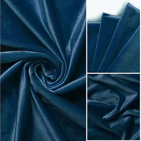 HOMEMONDE Set of 2 Velvet Curtains Long Door 9 Feet blue 3 - LXINDIA.COM