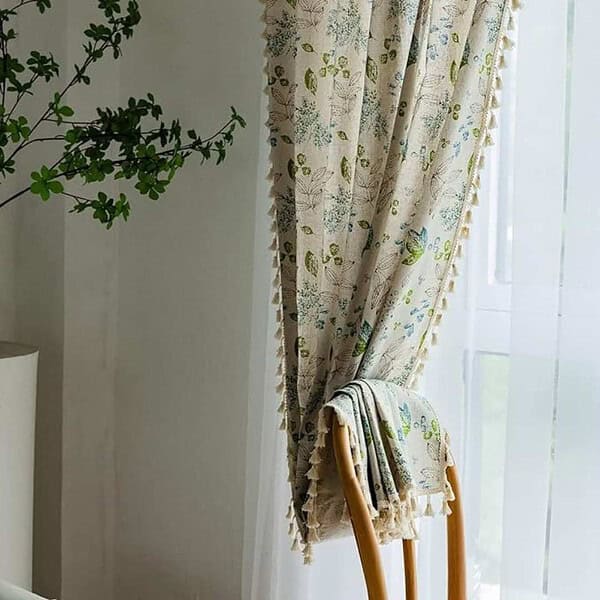 HUESLAND Cotton Curtains for Windows 5 feet Long 1 Bohemian Eyelet Curtain 2 - LXINDIA.COM