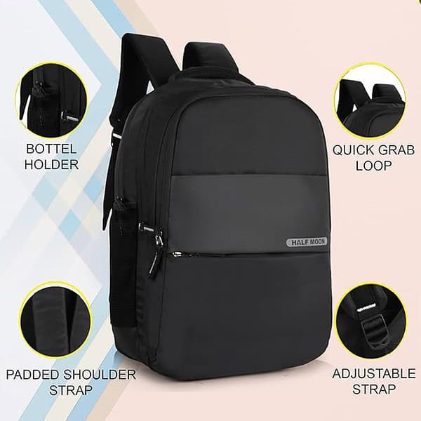 Half Moon Valex Unisex Laptop Backpack 1 1 - LXINDIA.COM