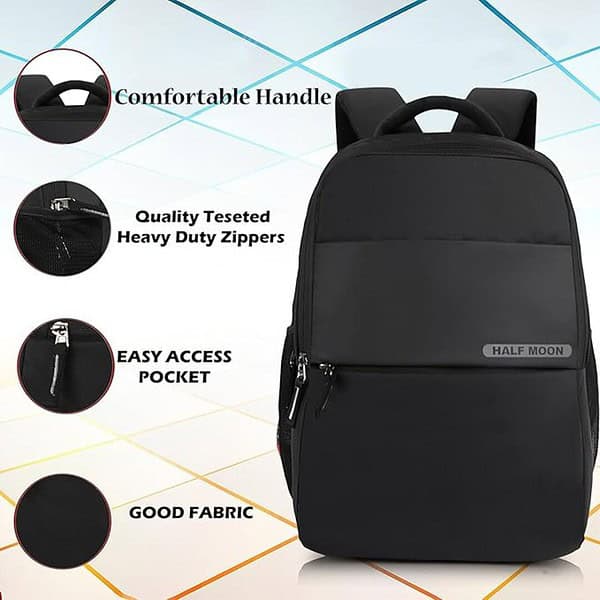 Half Moon Valex Unisex Laptop Backpack 2 1 - LXINDIA.COM