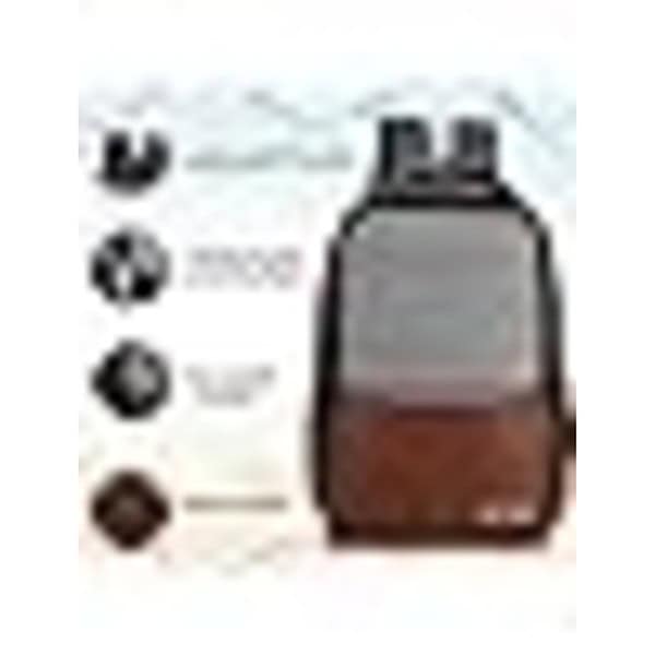 Half Moon Valex Unisex Laptop Backpack Brown Grey 1 - LXINDIA.COM