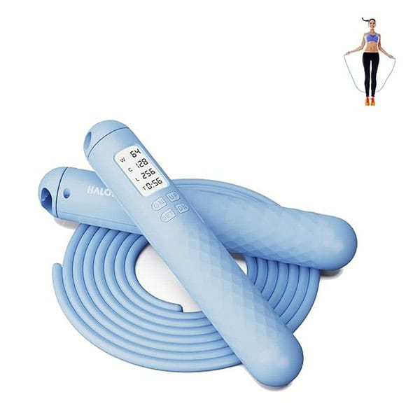 Halohop Skipping Rope With Calorie Counter Adjustable Skipping Rope Blue - LXINDIA.COM