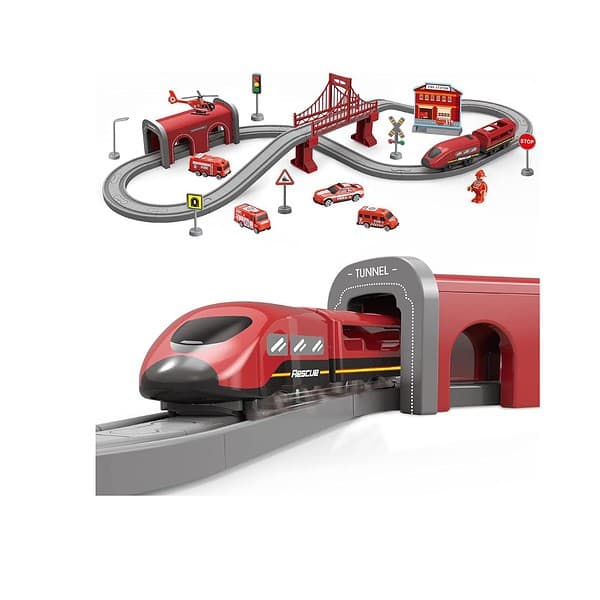 Happy Hues DIY Train Police Rescue Theme 66 Pcs Red - LXINDIA.COM