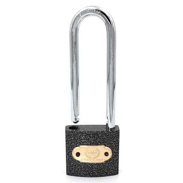 Harrison C I LS 0323 Cast Iron Body and Mild Steel Long Shackle 3 pin with 3 Key Padlock Grey 2 - LXINDIA.COM