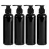 Harrods Empty Shampoo Pump Bottles Refillable Dispenser Black 4pc - LXINDIA.COM