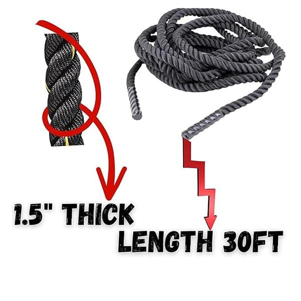 Hashtag Fitness Battle Rope for Gym Heavy Battle Rope 1 - LXINDIA.COM