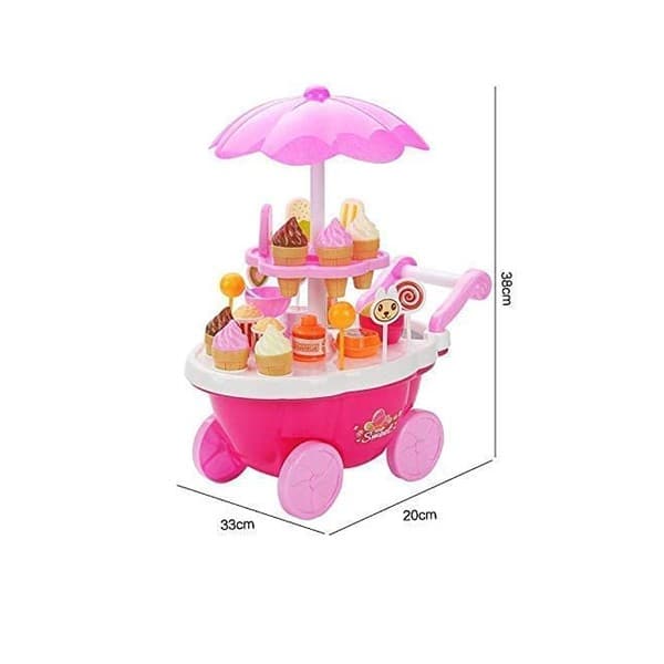 Hasper Tex Ice Cream Candy Cart Pretend Play Food Dessert Kitchen Set 3 - LXINDIA.COM