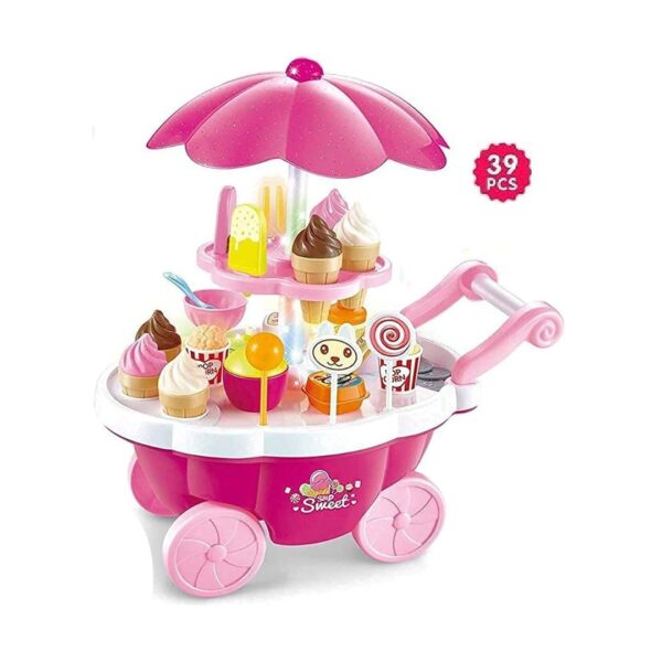 Hasper Tex Ice Cream Candy Cart Pretend Play Food Dessert Kitchen Set - LXINDIA.COM