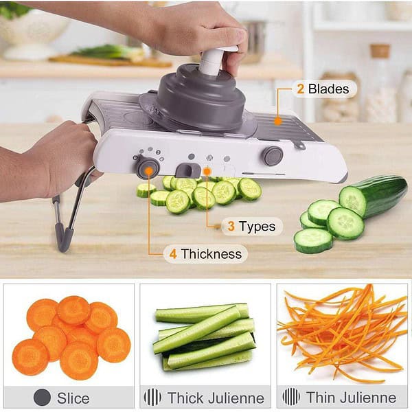 Hatanu Mall 18 in 1 Stainless Steel Mandolin Slicer B - LXINDIA.COM