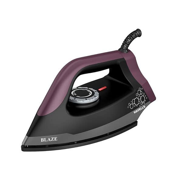 Havells Dry Iron 2 KG Heavy Weight Dry Iron 1250W Black - LXINDIA.COM