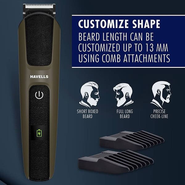 Havells Electric Beard Trimmer Ipx7 Fully Washable Bt51151 - LXINDIA.COM