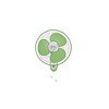 Havells Gatik Neo 400mm Wall Mounted Fan White Green - LXINDIA.COM