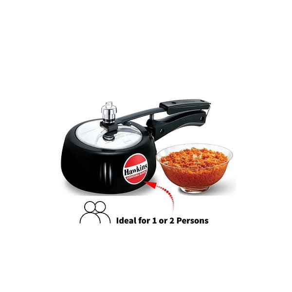 Hawkins Contura 1.5 litre Pressure Cooker BlackA - LXINDIA.COM