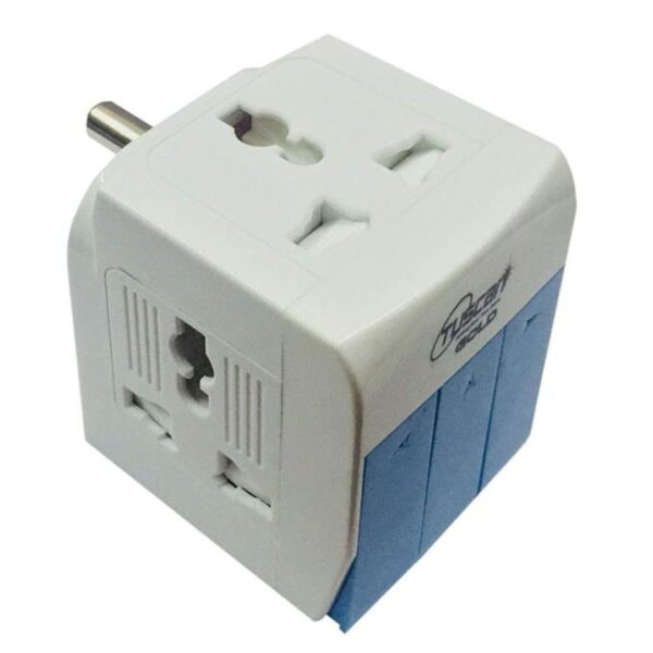 Hi PLASST 3 pin Multi Plug Socket Pack of 1 Universal Travel Adapter 1 - LXINDIA.COM