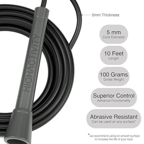 High Activity Pvc Skipping Rope For Men And Women Jumping Rope Phantom Black 1 - LXINDIA.COM