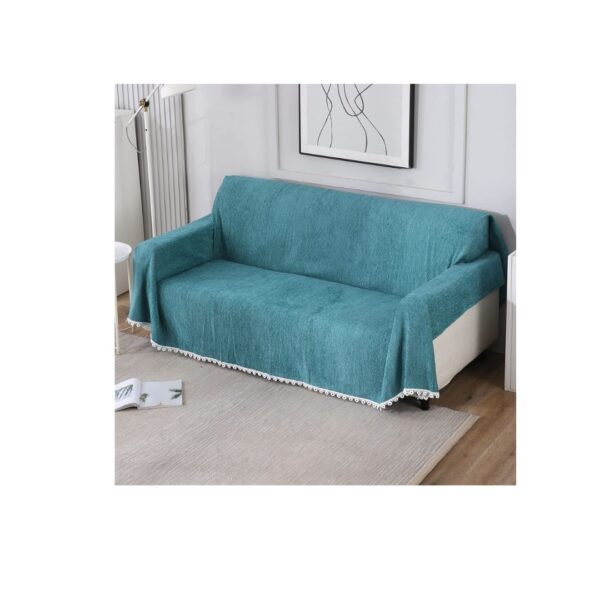 Hokipo Chenille 4 Seater Sofa CoverBlue - LXINDIA.COM