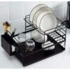 HomeCloud Kitchen Dish Rack Drainer Drying Rack Black - LXINDIA.COM