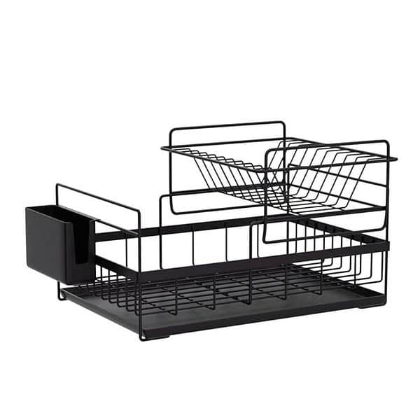 HomeCloud Kitchen Dish Rack Drainer Drying Rack Black 3 - LXINDIA.COM