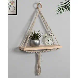 Homesake Macrame Wall Hanging Shelf Woven - LXINDIA.COM