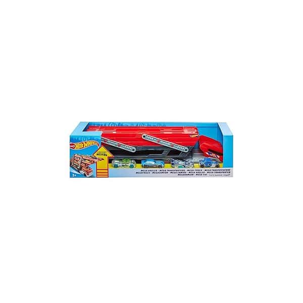 Hot Wheels Mega Hauler Truck includes 4 Die cast Cars Multicolor B - LXINDIA.COM