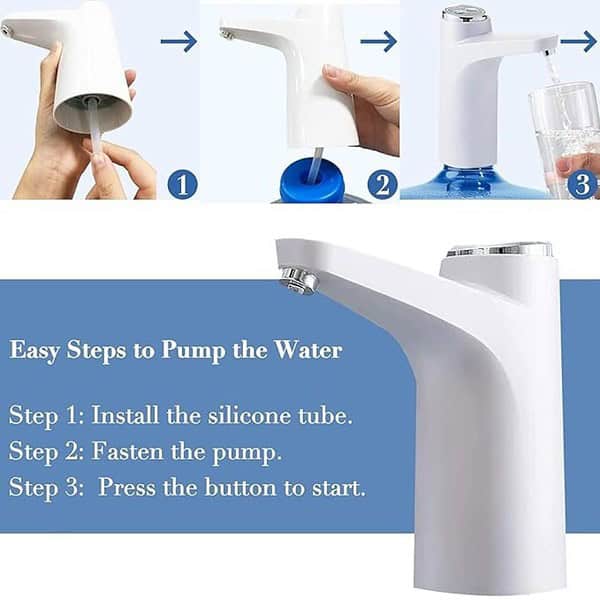 Hoteon Automatic Water Dispenser Pump Drinking Water Can White 600 Ml 2 - LXINDIA.COM