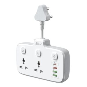 Hoteon Extension Board Individual Switch Power Strip with 20W Fast PD Type C 2500W Extension - LXINDIA.COM