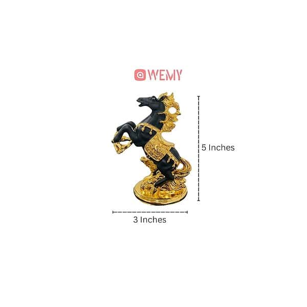 House Of Wemy Gold Plated Jumping Knight Horse Showpiece A - LXINDIA.COM